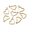 Ion Plating(IP) 304 Stainless Steel Open Pendants STAS-F187-03G-1