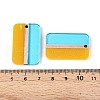 Transparent Resin & Wood Pendants RESI-T057-75-3