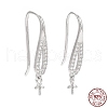 Anti-Tarnish Rhodium Plated 925 Sterling Silver Earring Hooks STER-D035-39P-3