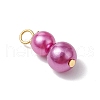 Spray Painted ABS Plastic Imitation Pearl Pendants PALLOY-JF03545-02-4