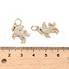 Brass Micro Pave Cubic Zirconia Pendants KK-B133-03G-3