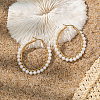 Chic Beach Style Oval Stainless Steel Hoop Earrings GD7947-3