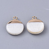 Electroplate Freshwater Shell Pendants SHEL-S276-61A-2