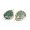 Natural Green Aventurine Faceted Pendants G-K347-12G-06-2