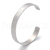 304 Stainless Steel Cuff Bangles for Women BJEW-U010-01P-1