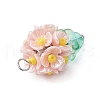 Glass Seed Beaded Flowerpot Pendants PALLOY-MZ00520-01-4