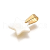 3Pcs 3 Styles Natural Freshwater Shell Geometric Charms PALLOY-JF03514-02-4
