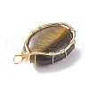 Natural Gemstone Pendants PALLOY-JF01416-5