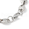 Non-Tarnish 201 Stainless Steel Coffee Bean Chain Bracelets for Women Men BJEW-I316-06P-3