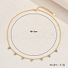 925 Sterling Silver Round Beaded Sky Blue Cubic Zirconia Triangle Tassel Necklaces for Women Summer Gift ZJ0502-3