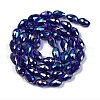 Transparent Electroplate Glass Beads Strands EGLA-N013-T10mm-B07-2