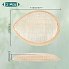 Linen Mini Hat Fascinator Base AJEW-WH0567-25A-2