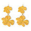 Flower 304 Stainless Steel Dangle Stud Earrings FS-WGB1EF4-01-5