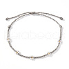 Vintage Glass Beaded Pearl String Adjustable Bracelet for Girl TG8813-1-1