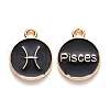 Alloy Enamel Pendants X-ENAM-S124-01B-08H-1