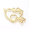 Alloy Open Back Bezel Pendants PALLOY-R098-37G-2
