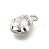 Brass Micro Pave Cubic Zirconia Charms KK-Q097-02P-2