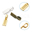 Tibetan Style Alloy Glue-on Flat Pad Bails TIBE-TA0001-09-4