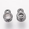 Brass Cubic Zirconia Charms ZIRC-P068-01B-2