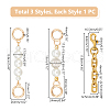 Unicraftale 3Pcs 3 Styles ABS Plastic Imitation Pearl Bag Extension Chains FIND-UN0003-06-3