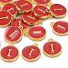 Golden Plated Alloy Enamel Charms X-ENAM-S118-03I-4