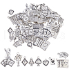 SUNNYCLUE 72Pcs 9 Styles Tibetan Style Alloy Pendants FIND-SC0006-64-1