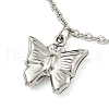 Non-Tarnish 304 Stainless Steel Charm Bracelets for Women BJEW-P334-13A-P-2