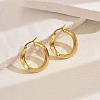 Stainless Steel Classic Minimalist Ring Hoop Earrings DD4249-3-1