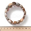 Oval Natural Amethyst Lace Agate Beads Stretch Bracelets for Women Men BJEW-C097-04A-5