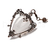 Natural Quartz Crystal Triangle Dowsing Pendulum Pendants G-G022-01R-08-3