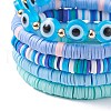 5Pcs 5 Style Polymer Clay Heishi Beaded Stretch Bracelets Set BJEW-JB07540-02-5