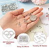 36Pcs 9 Styles 201 Stainless Steel Connector Charms STAS-PJ0001-32-15