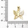 Brass Micro Pave Cubic Zirconia Charms KK-Q068-09B-G-3