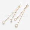 Brass Box Chain Tassel Pendants KK-S348-058-2