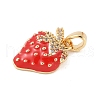 Brass Micro Pave Cubic Zirconia Enamel Pendants KK-M326-05B-G-2