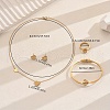 Stainless Steel Love Heart Bangle & Earrings & Necklaces & Rings Set for Women Party Dating WS6276-2