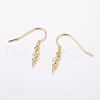 Brass Earring Hooks X-KK-F714-02G-2