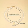 Alloy Initial Pendant White Round Imitation Pearl Beaded Necklaces for Women WG5A9DE-01-4