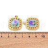 304 Stainless Steel Enamel Pendants STAS-U061-47G-01-3