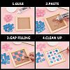 Glitter Glass Cabochons GLAA-FH0001-03A-5