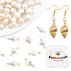 Beebeecraft 40Pcs 2 Styles Natural Cultured Freshwater Pearl Connector Charms FIND-BBC0003-10-1