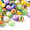 30Pcs 5 Colors Opaque Acrylic Beads MACR-TA0001-46-3
