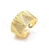 Brass Micro Pave Cubic Zirconia Adjustable Open Cuff Rings RJEW-V009-02G-4
