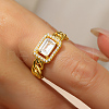Vintage Style 925 Sterling Silver with Cubic Zirconia Cuff Rings for Women WL1450-2
