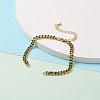 Two Tone Handmade Brass Curb Chain Bracelet Makings AJEW-JB00850-03-3