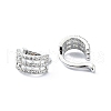 Rack Plating Brass Micro Pave Cubic Zirconia Cuff Earring EJEW-C086-12P-2