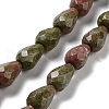 Natural Unakite Beads Strands G-P520-B09-01-1