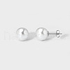 Elegant Stainless Steel Imitation Pearl Stud Earrings NB5919-11-1