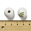 St. Patrick's Day Series Printed Schima Wood European Beads WOOD-V002-01C-3