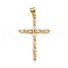 Brass Micro Pave Clear Cubic Zirconia Pendants ZIRC-A021-17G-1